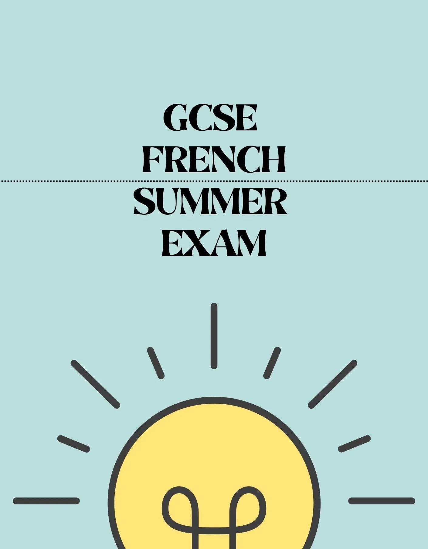 GCSE French - Summer Exam - Exam Centre Birmingham Limited