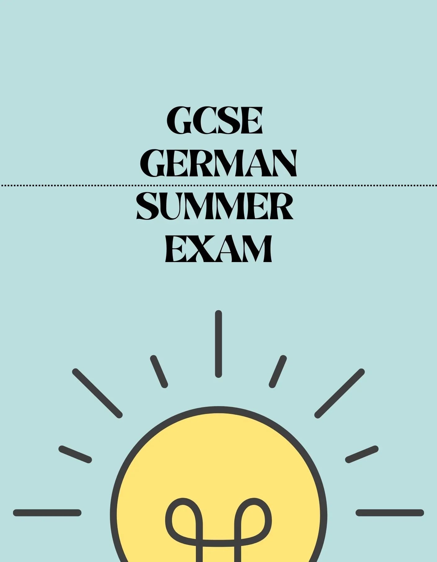 GCSE German - Summer Exam - Exam Centre Birmingham Limited