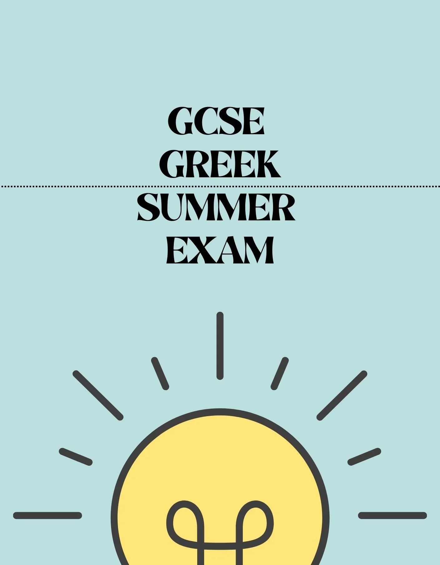 GCSE Greek - Summer Exam - Exam Centre Birmingham Limited