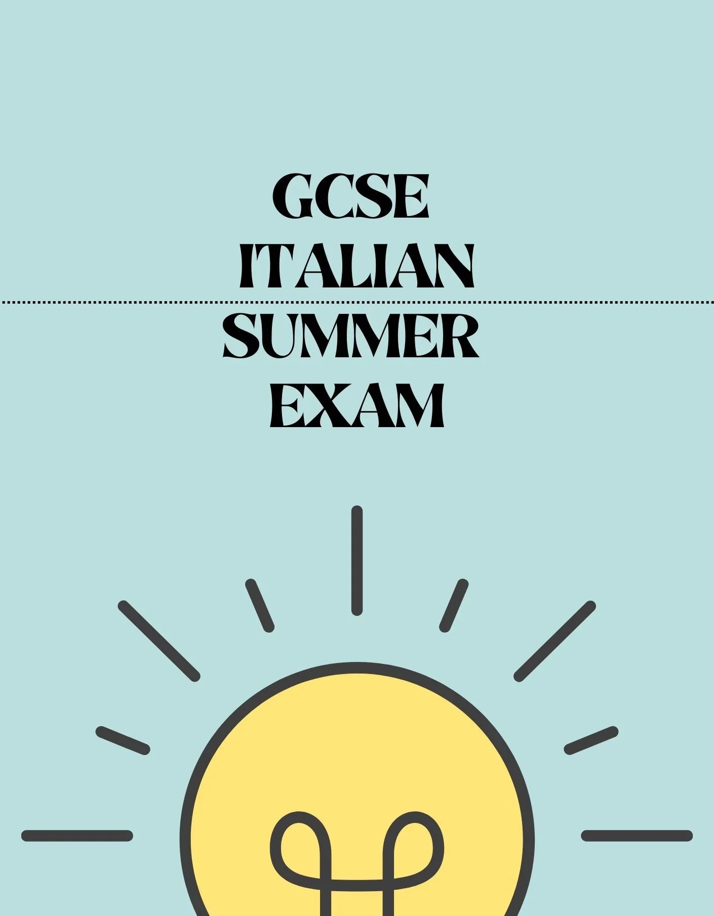 GCSE Italian - Summer Exam - Exam Centre Birmingham Limited