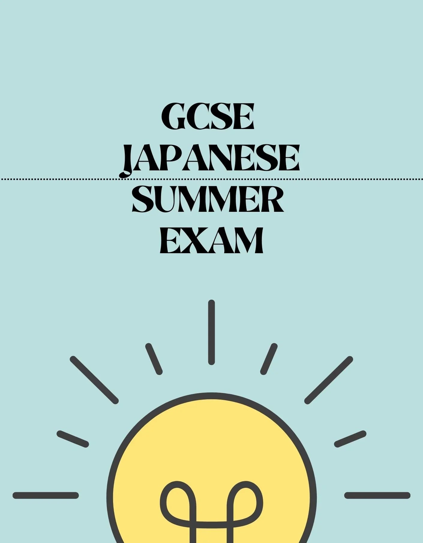 GCSE Japanese - Summer Exam - Exam Centre Birmingham Limited