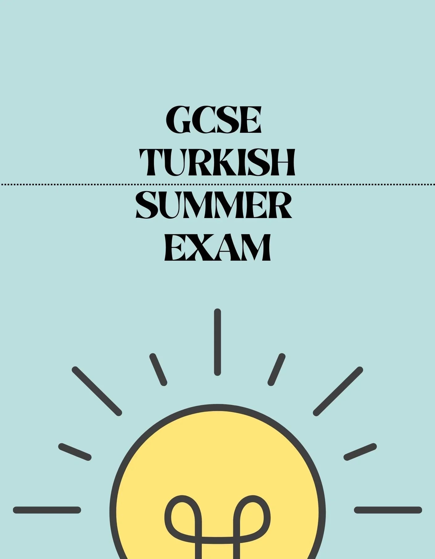GCSE Turkish - Summer Exam - Exam Centre Birmingham Limited
