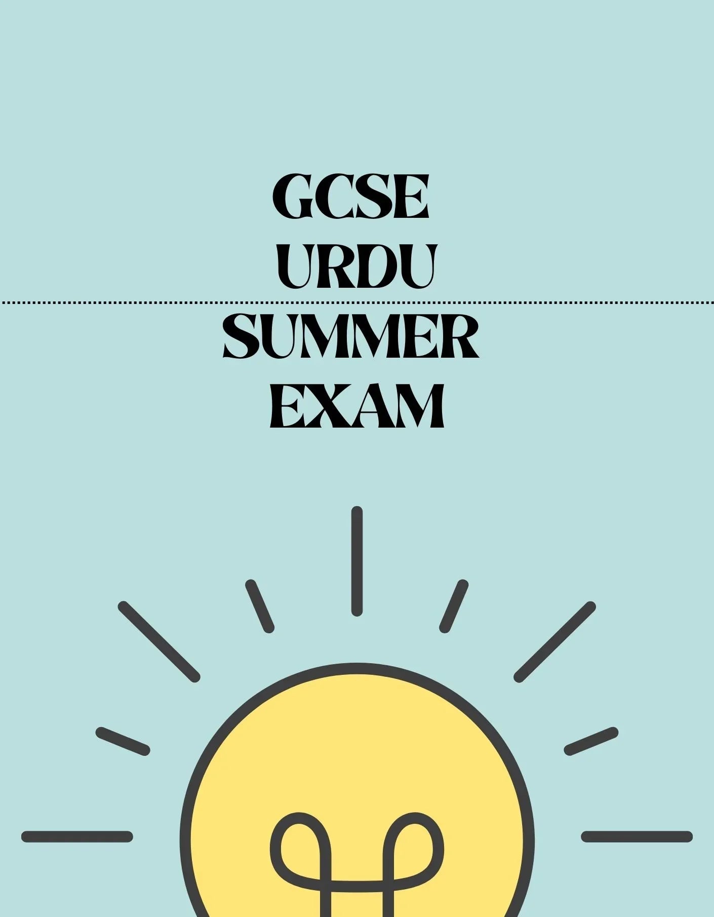 GCSE Urdu - Summer Exam - Exam Centre Birmingham Limited