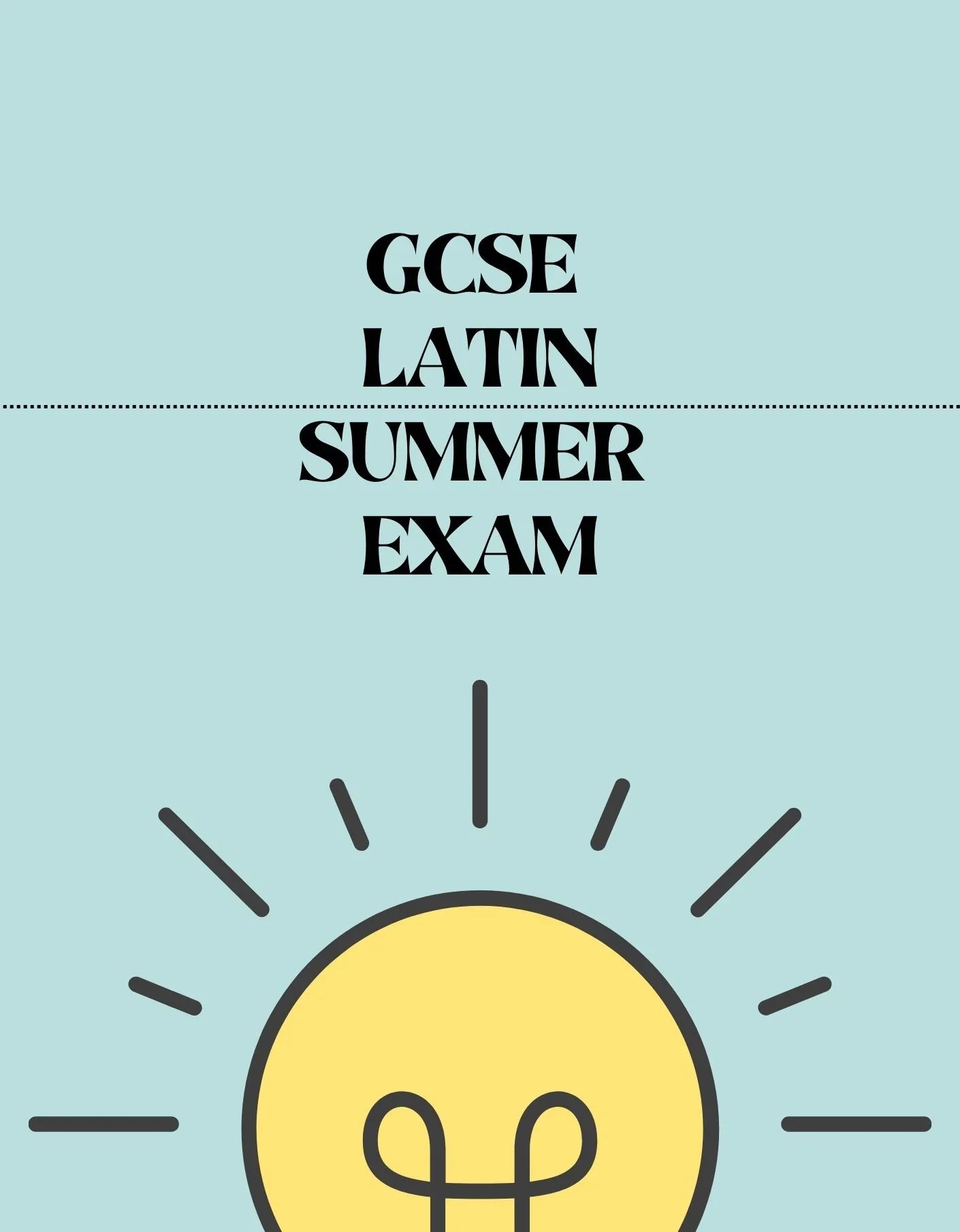 GCSE Latin - Summer Exam - Exam Centre Birmingham Limited