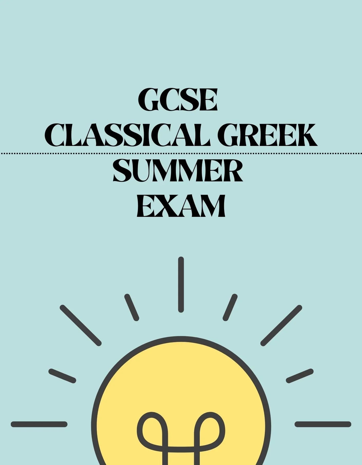 GCSE Classical Greek - Summer Exam - Exam Centre Birmingham Limited