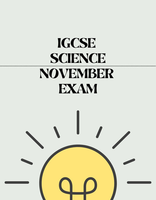 IGCSE Science Double Award - November Exam - Exam Centre Birmingham Limited