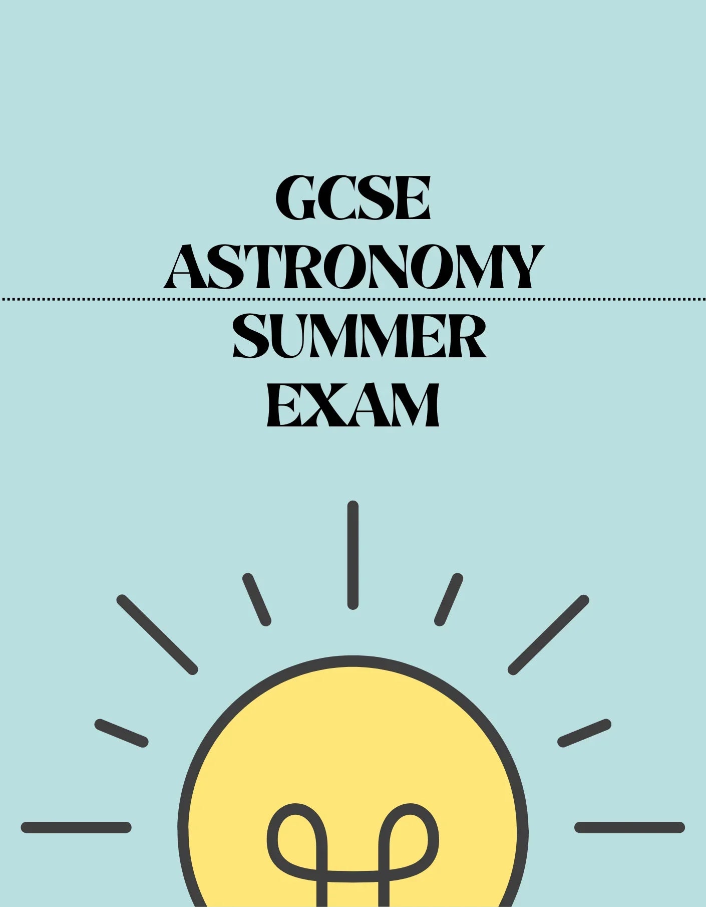 GCSE Astronomy - Summer Exam - Exam Centre Birmingham Limited