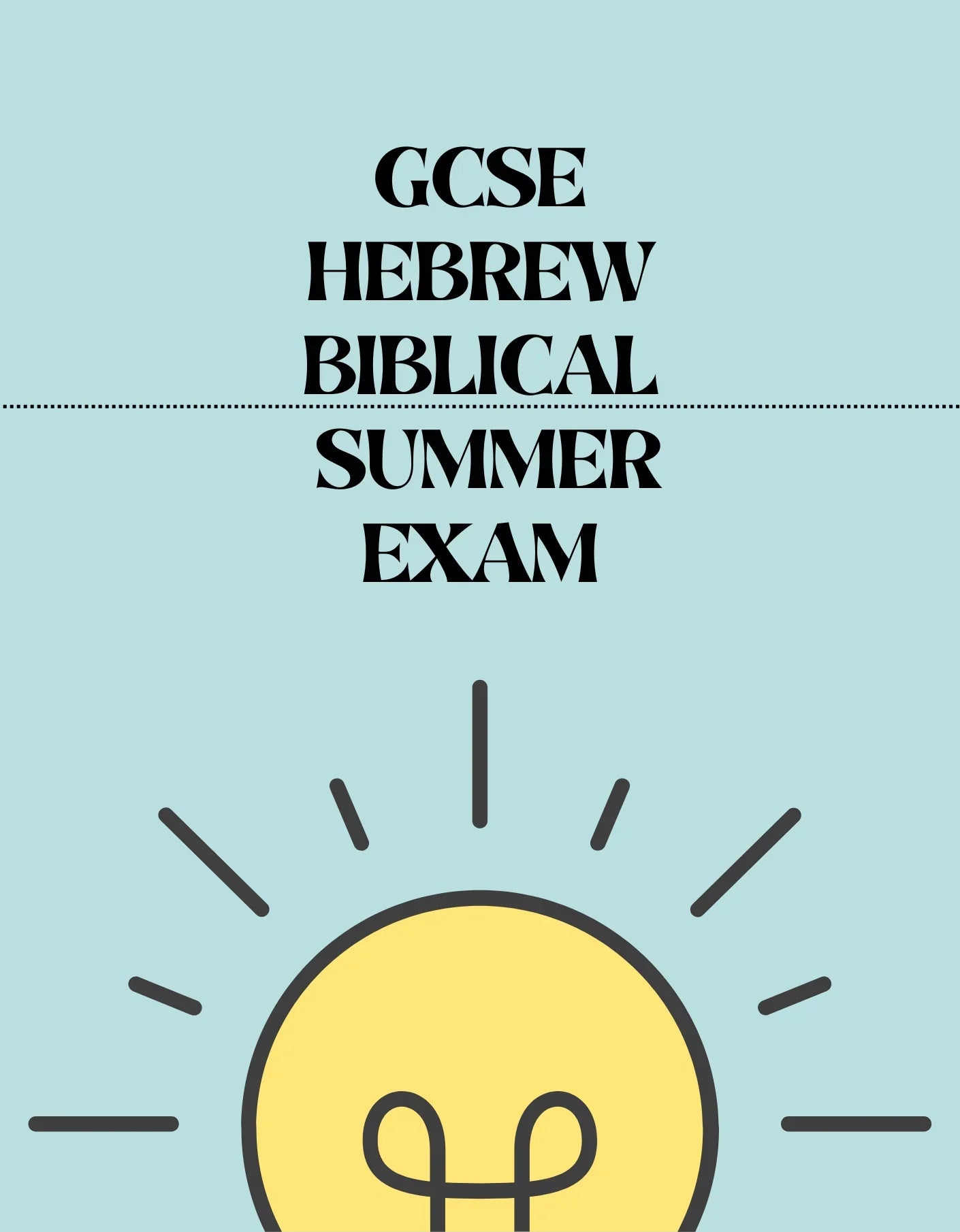 GCSE Biblical Hebrew Exam - Exam Centre Birmingham Limited