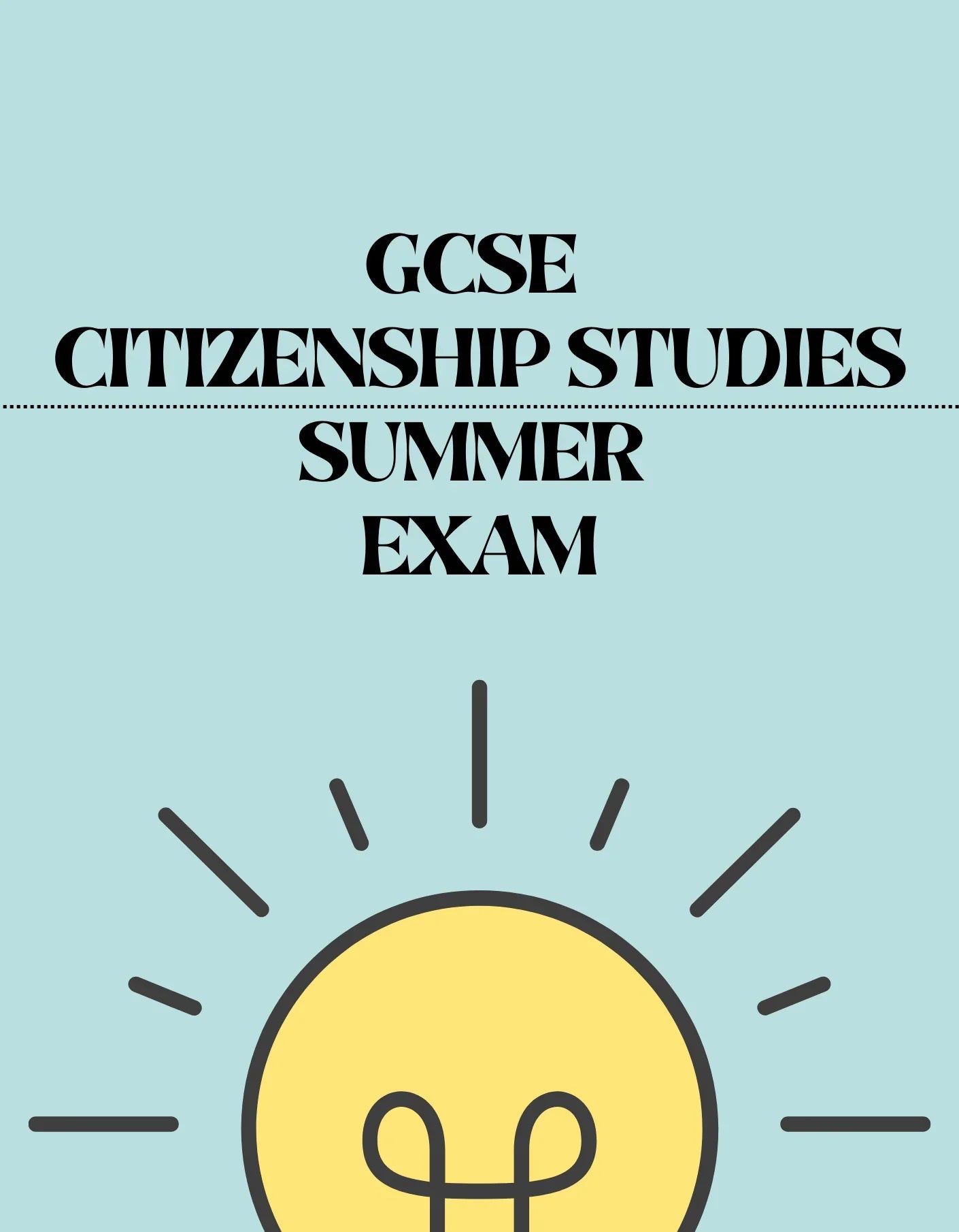 GCSE Citizenship Studies - Summer Exam - Exam Centre Birmingham Limited