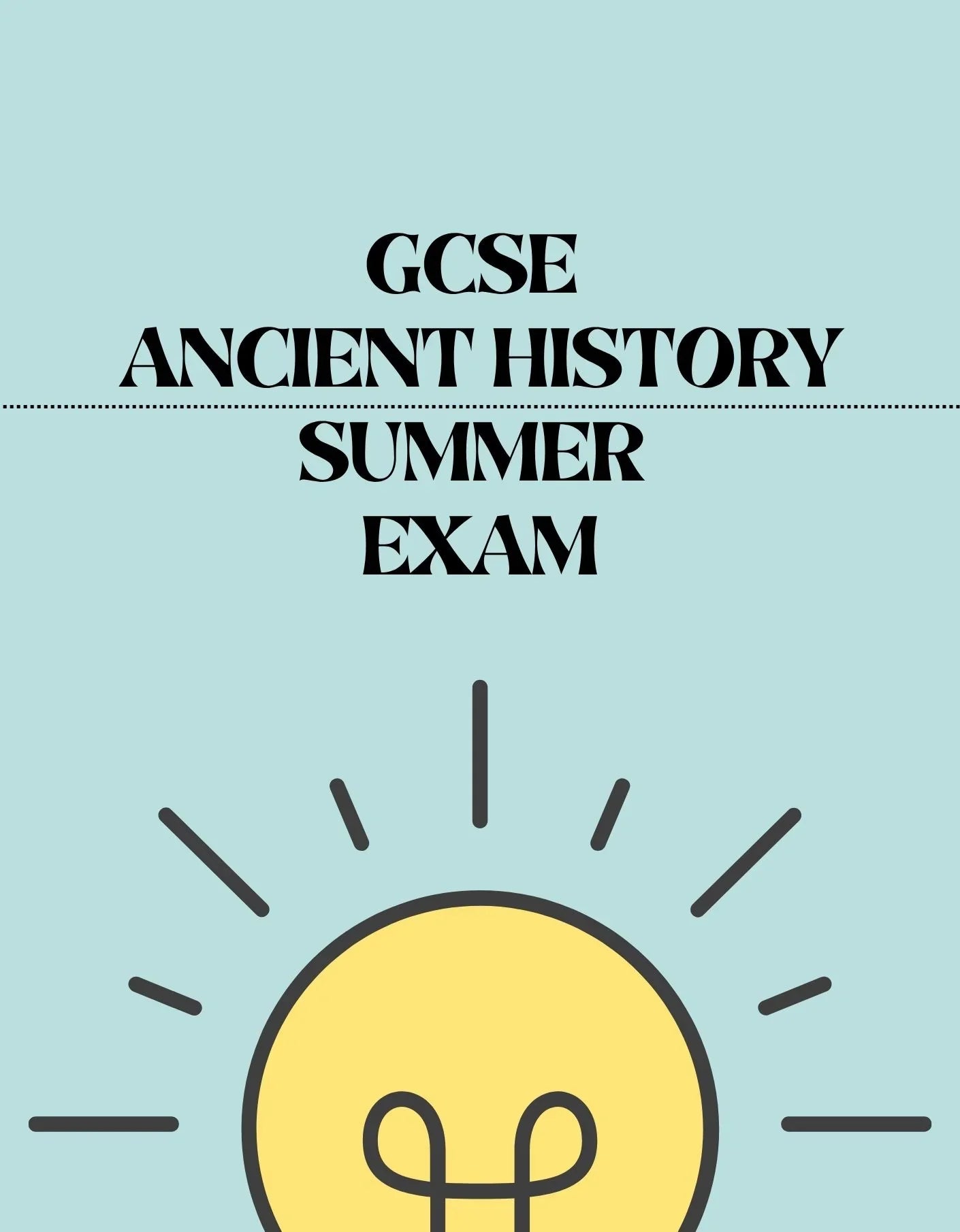 GCSE Ancient History - Summer Exam - Exam Centre Birmingham Limited