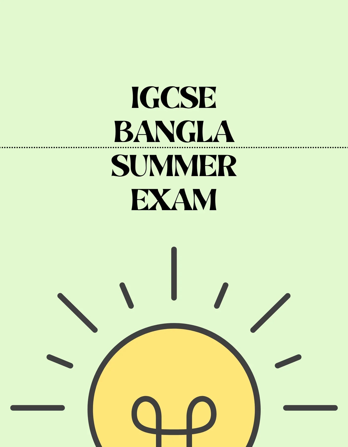 IGCSE Bangla - Summer Exam - Exam Centre Birmingham Limited