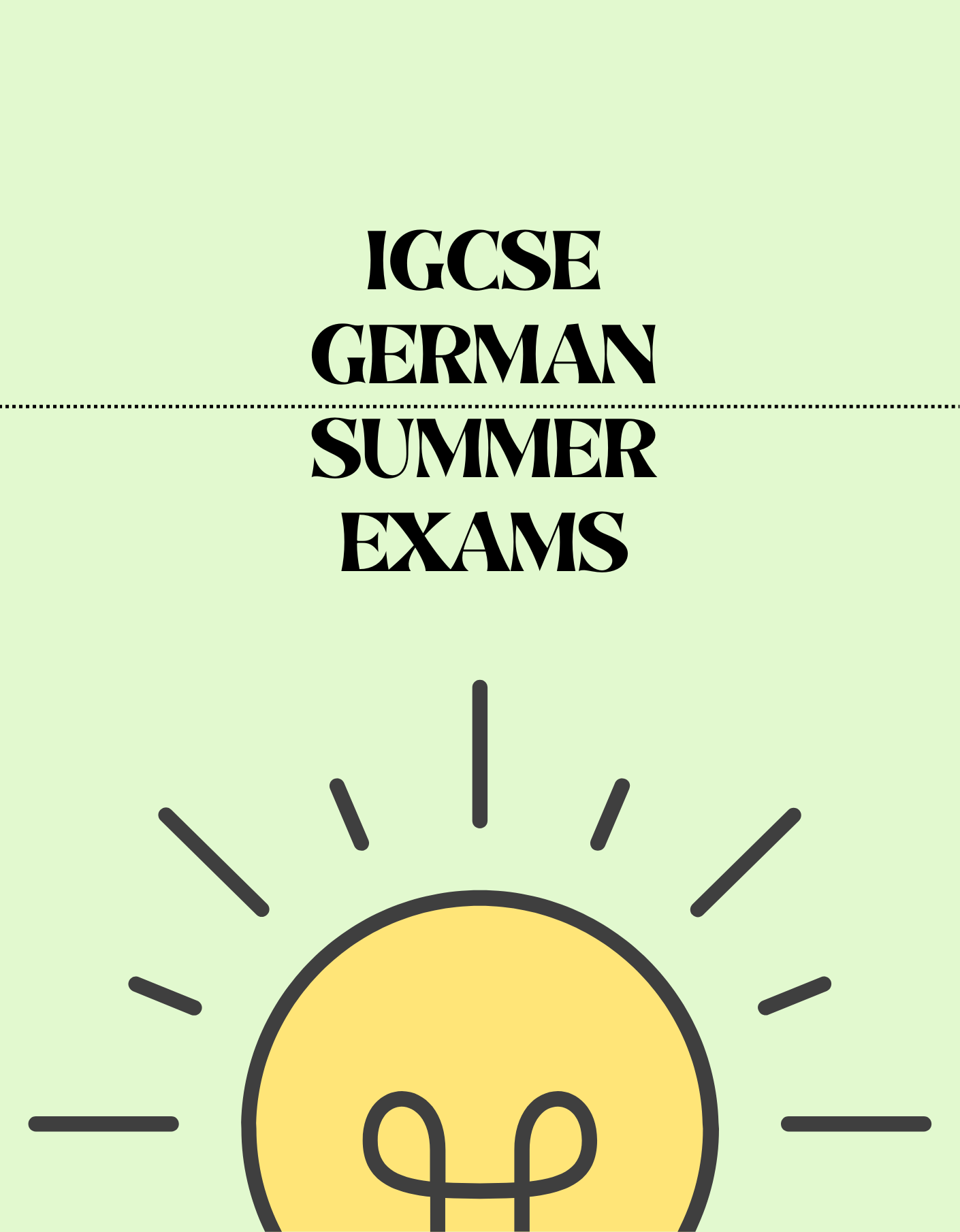 IGCSE German - Summer Exam