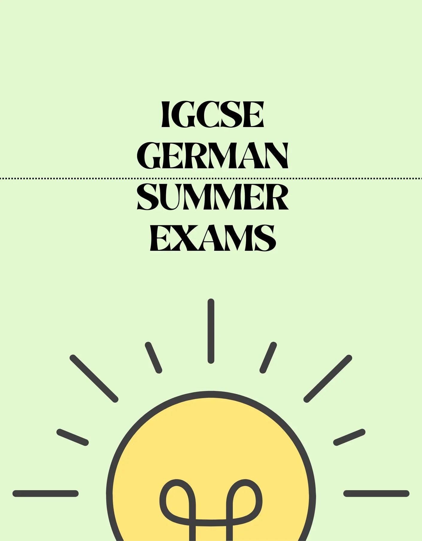 IGCSE German - Summer Exam