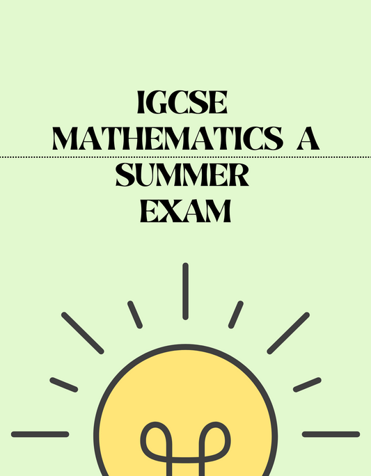 IGCSE Mathematics - Summer Exam - Exam Centre Birmingham Limited
