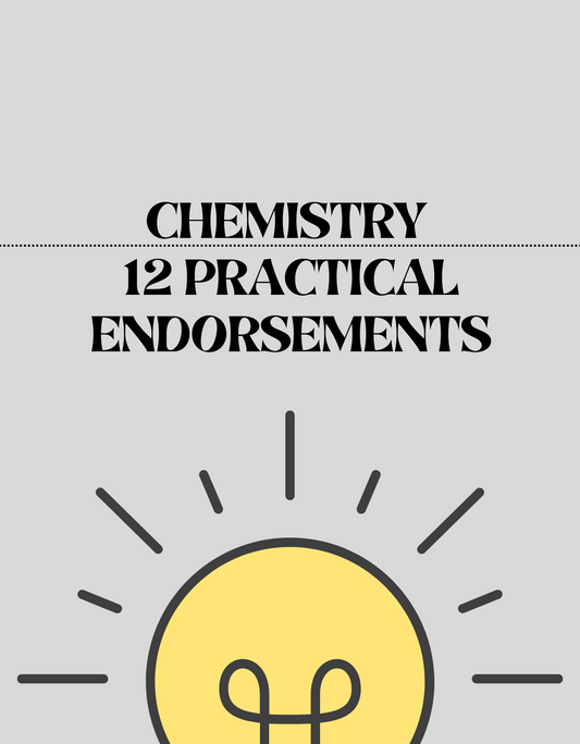 12 Practical Endorsements A Level Chemistry Without Examinations. - Exam Centre Birmingham Limited