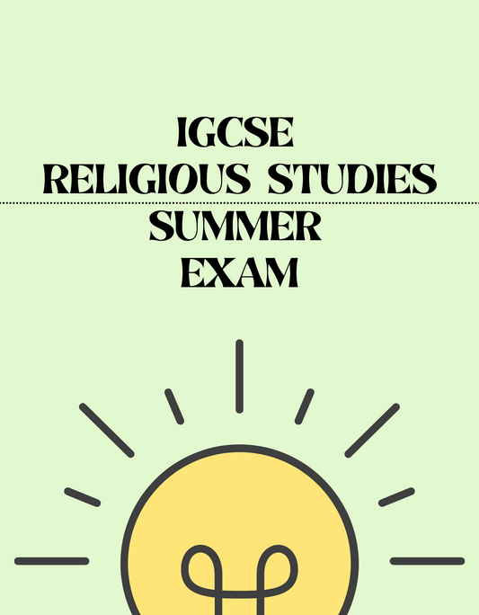 IGCSE Religious Studies - Summer Exam - Exam Centre Birmingham Limited