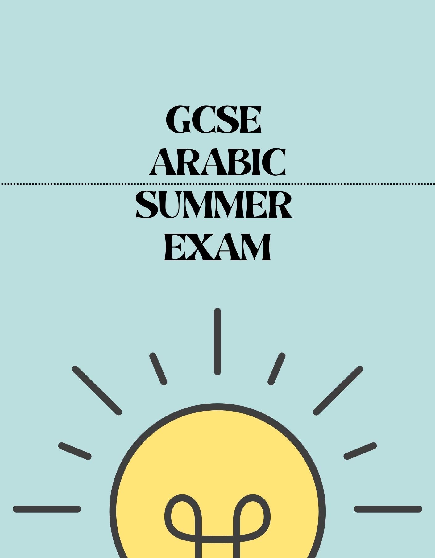 GCSE Arabic - Summer Exam - Exam Centre Birmingham Limited