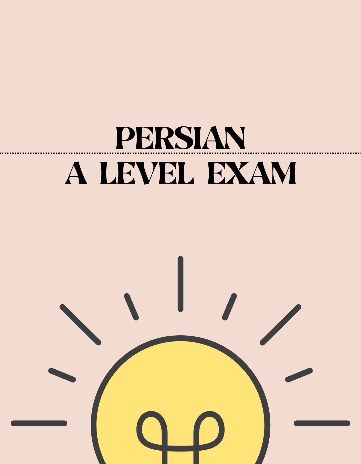 A Level - Persian Exam - Exam Centre Birmingham Limited