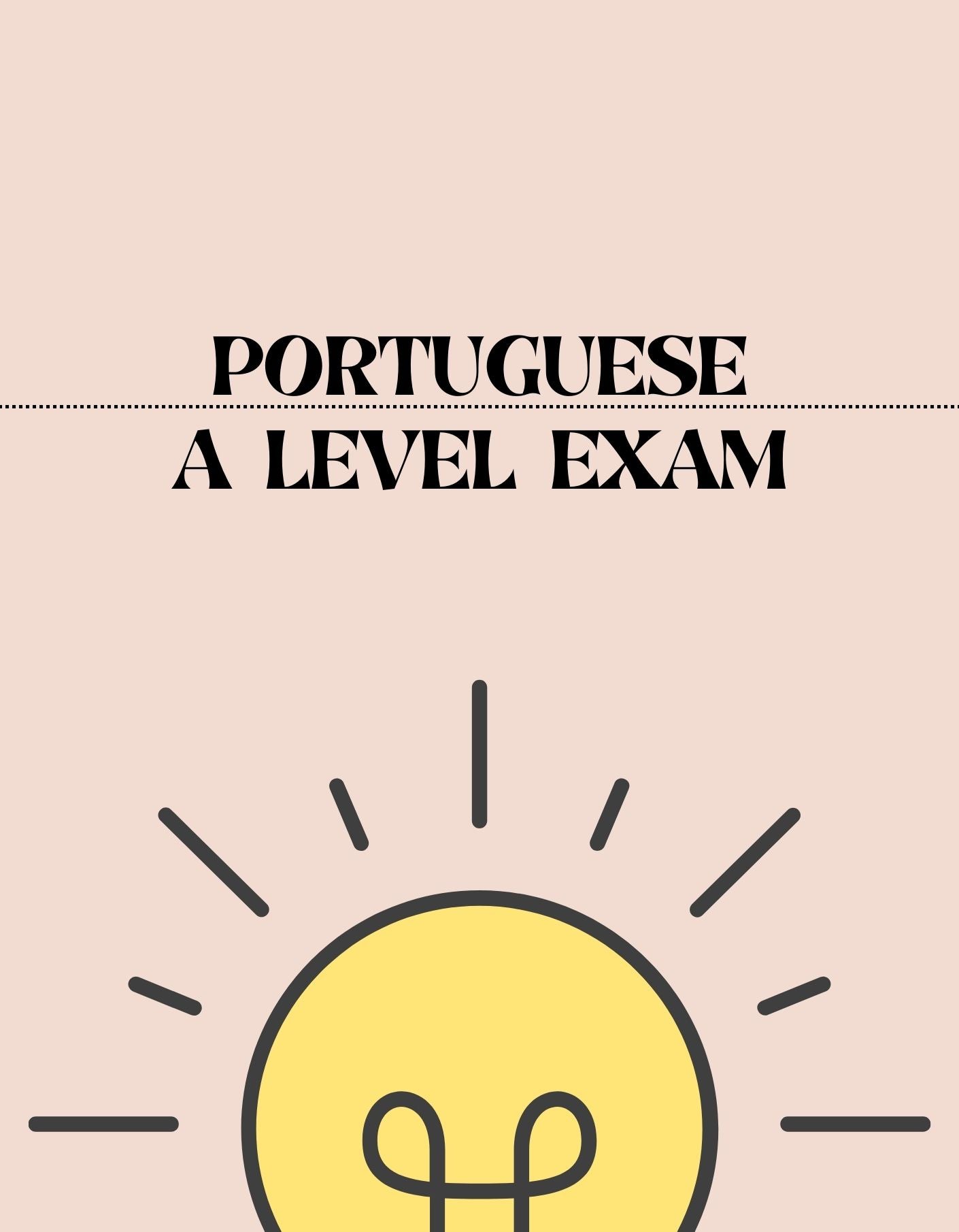 A Level - Portuguese Exam - Exam Centre Birmingham Limited