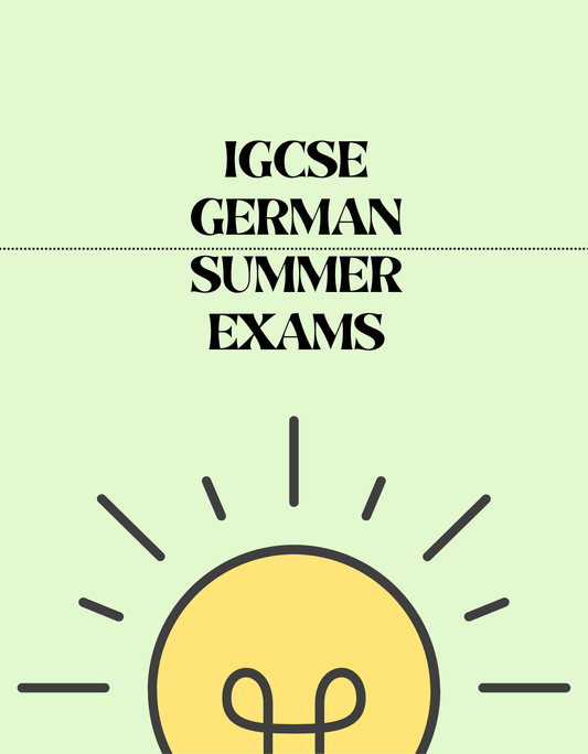 IGCSE German - Summer Exam