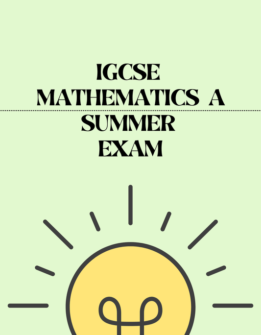 IGCSE Mathematics - Summer Exam - Exam Centre Birmingham Limited