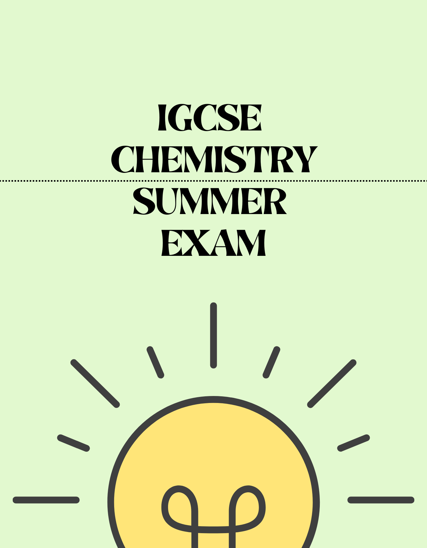 IGCSE Chemistry - Summer Exam - Exam Centre Birmingham Limited