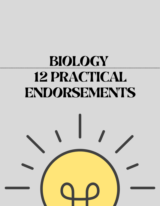 12 Practical Endorsements - Biology - Exam Centre Birmingham
