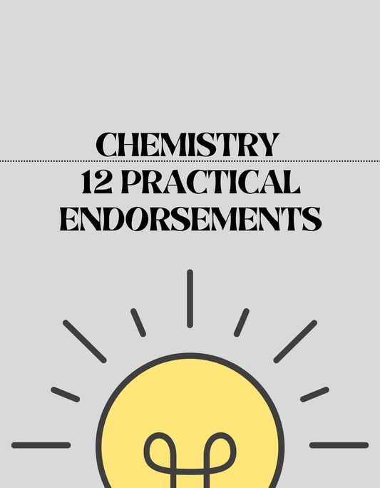 12 Practical Endorsements A Level Chemistry Without Examinations. - Exam Centre Birmingham Limited