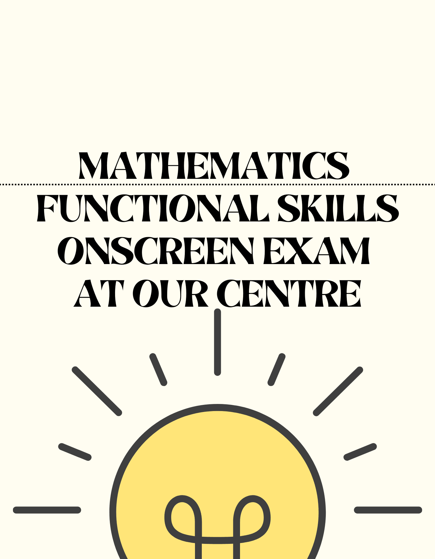 Mathematics Functional Skills Onscreen Exam -  At Our Centre
